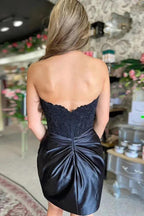 Sparkly Strapless Beaded Appliques Fuchsia Homecoming Dress PD548 by pgmdress