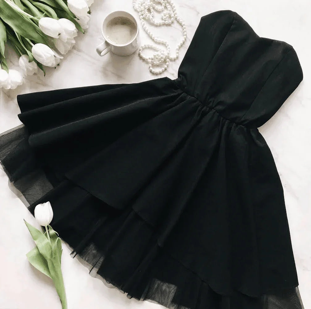 Vestidos de fiesta de satén rosa con escote en forma de A y escote corazón PD244