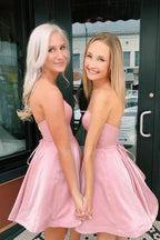 Sweetheart Neckline Homecoming Dresses with Pockets SYH76 by vivymakudress