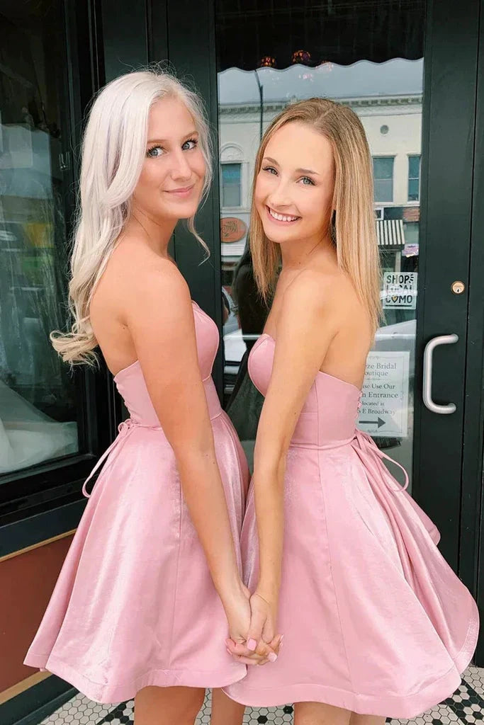 Sweetheart Neckline Homecoming Dresses with Pockets SYH76 by vivymakudress