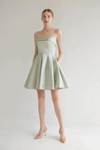 Strapless Satin Homecoming Dresses for Teens SYH101 by vivymakudress
