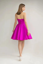 Strapless Satin Homecoming Dresses for Teens SYH101 by vivymakudress