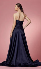 High-Slit Strapless Sweetheart Prom Dress SYP176 by vivymakudress
