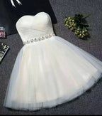 Strapless Sweetheart Neck Homecoming Dress Blush Pink Short Prom Dresses PD304 by pgmdress