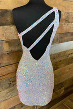 Stunning Hot Pink Sequins Homecoming Dress SYH19 by vivymakudress