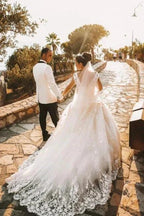 Summer Bohi Chiffon Flowy sleeveless Tulle Wedding Dress by misshow.com