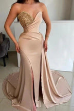 Sweetheart Beaded Mermaid Court Train Prom Dress by misshow.com