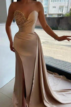Sweetheart Beaded Mermaid Court Train Prom Dress by misshow.com