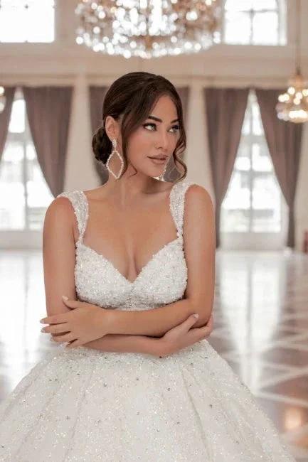 Sweetheart Straps A-Line Princess Wedding Dress by misshow.com