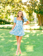 Retro Style Floral A-line Short Homecoming Dress Summer Outfit Dress Y2957 by simplepromdress