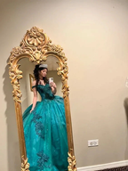 Emerald Green Off The Shoulder Ball Gown,Sweet 16 Dress,18th Birthday Party Gown Y6499 by simplepromdress