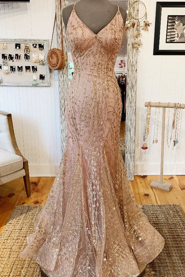 Mermaid V Neck Dark Green Prom Dress Stunning Evening Dress Y325 by simplepromdress