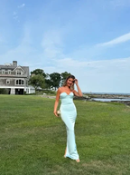 Sexy Halter Blue Sheath Prom Dress Long Evening Dress Bridesmaid Dress Y8233 by simplepromdress