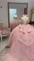 Shiny Pink A Line Princess Quinceanera Dress Ball Gown, Sweet 16 Dress Y7770 by simplepromdress