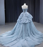 Glamorous Blue Sweetheart Tulle Princess Dress,Blue Ball Gown,Blue Fairy Dress Y6472 by simplepromdress