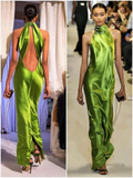 Green Mermaid High Neckline Backless Prom Dress Evening Dress Y8490 by simplepromdress