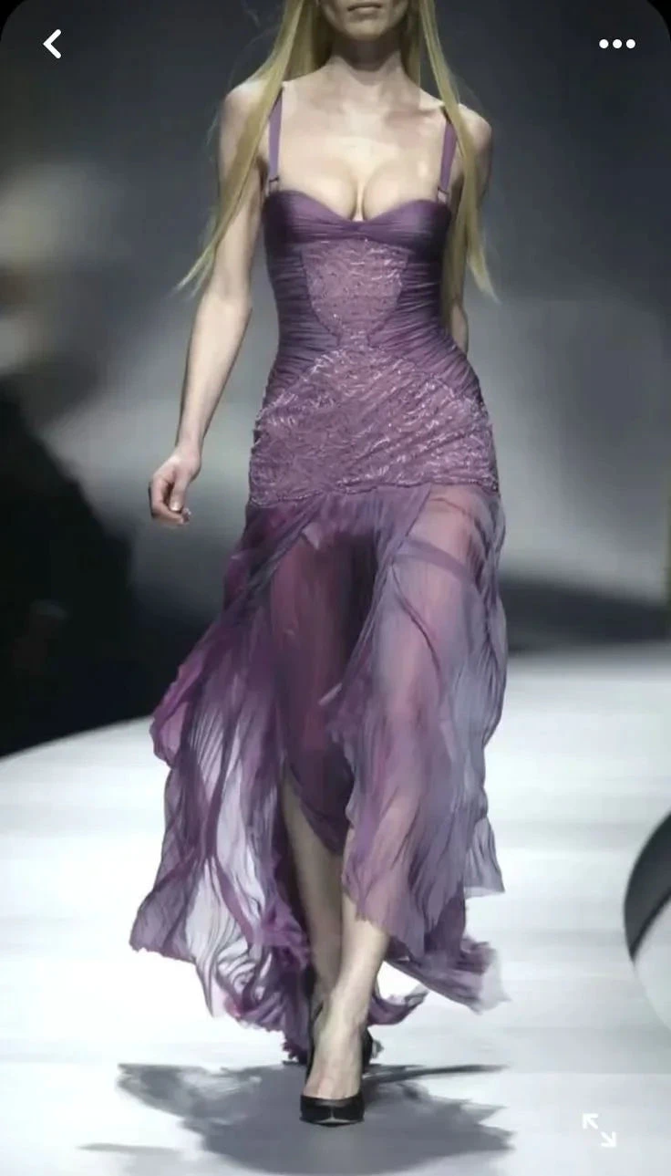 Vintage Purple Tulle Lace Mermaid Evening Dress Formal Prom Dress Y8447 by simplepromdress
