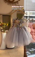 Pretty Tulle Appliques A Line Homecoming Dress Blue Short Birthday Party Dress Y8513 by simplepromdress