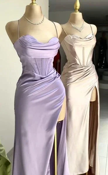 Mermaid Sweetheart Neck Lavender Long Prom Dress Formal Evening Dress Y2507 by simplepromdress