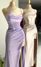 Mermaid Sweetheart Neck Lavender Long Prom Dress Formal Evening Dress Y2507 by simplepromdress