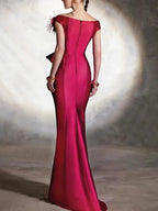 Trumpet/Mermaid Off-the-Shoulder Mother of the Bride Dresses with Split Side by Dreamylily