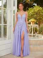 Tulle Formal Gown Floor-Length Prom Dresses SYP164 by vivymakudress