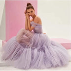 One Shoulder Tulle Prom Dress SYP167