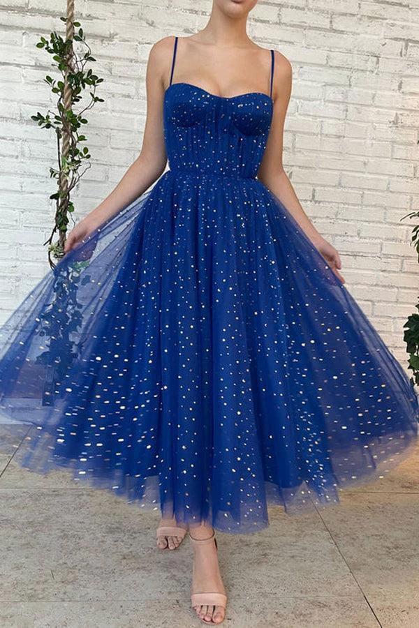 Tulle Sweetheart Straps Short Prom Dress Tea Length Homecoming Dresses PD447 by pgmdress