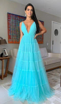 Tulle Tiered Evening Dresses SYP36 by vivymakudress
