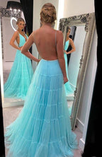 Tulle Tiered Evening Dresses SYP36 by vivymakudress