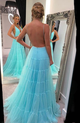 Tulle Tiered Evening Dresses SYP36