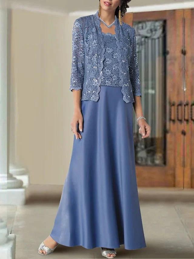 Sheath/Column Spaghetti Straps Floor-Length Mother of the Bride Dresses by Dreamylily