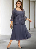 A-Line/Princess Spaghetti Straps Tea-Length Mother of the Bride Dresses by Dreamylily