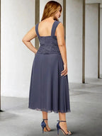 A-Line/Princess Spaghetti Straps Tea-Length Mother of the Bride Dresses by Dreamylily