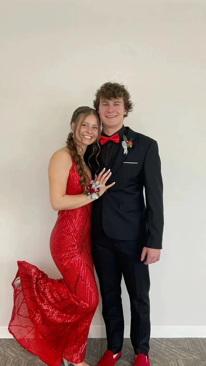 Sparkly Red V Neck Mermaid Prom Dress Red Evening Dress Y7446 by simplepromdress