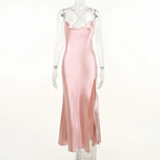 Sexy Pink Mermaid Long Prom Dress,Backless Pink Evening Dress Y1933 by simplepromdress