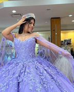 Luxurious Lavender Ball Gown With Butterflies,Sweet 16 Dress Y6755 by simplepromdress
