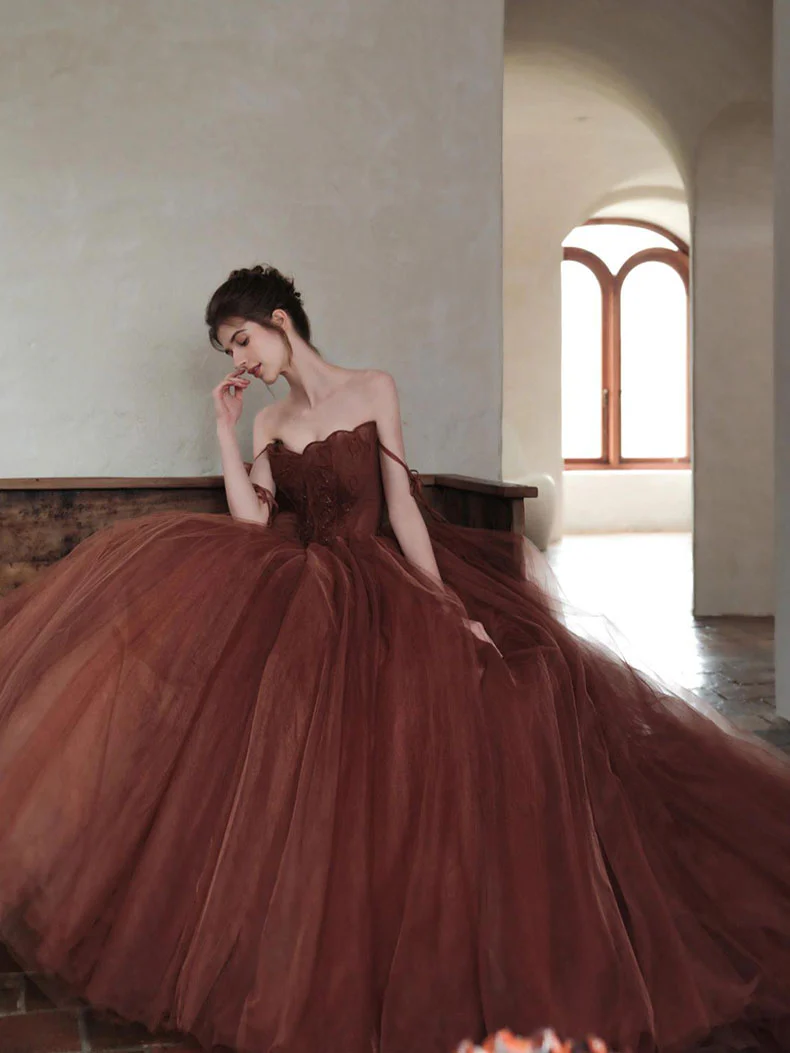 Glamorous A-line Spaghetti Straps Tulle Ball Gown,16th Birthday Dress Y7176