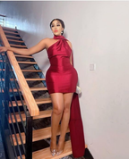 Sexy Halter Neckline Dress Mini Homecoming Dress Y5635