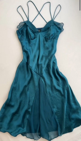 A-line Turquoise Sleeveless Homecoming Dress Fall Dress Y3078