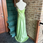 Simple Green Satin Chiffon Evening Dress Long Prom Dress Y8201 by simplepromdress