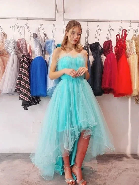 Tulle High Low Prom Dresses Sweetheart Evening Dresses Y5687 by simplepromdress