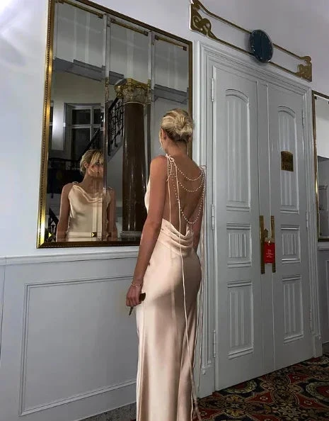 Sexy Backless Sheath Prom Dress Evening Dress Glam Dress Y7396 by simplepromdress