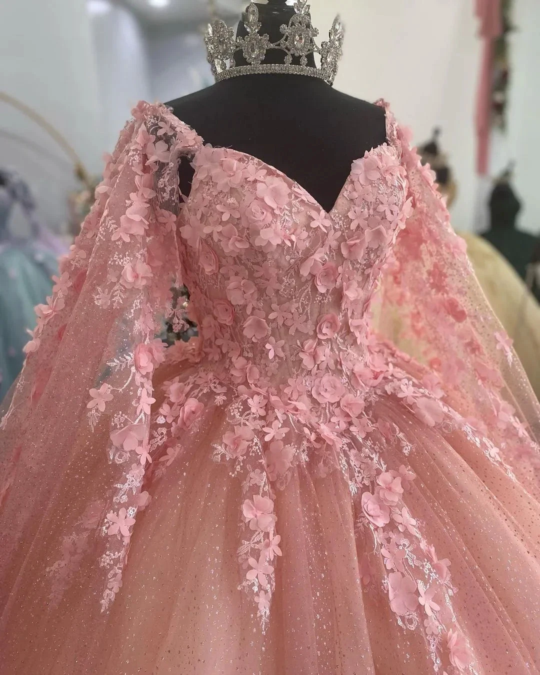 Pink Quinceanera Ball Gown with Appliques Sweet 16 Dress Y2806 by simplepromdress
