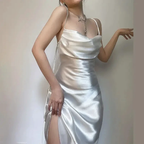 Elegant White Straps Sheath Prom Evening Dress Y7727 by simplepromdress