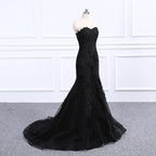 Sweetheart Neckline Black Mermaid Wedding Dress Y1776