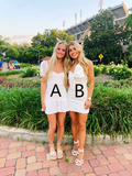 Lovely White Homecoming Dress White Graduation Dress Y2111 by simplepromdress