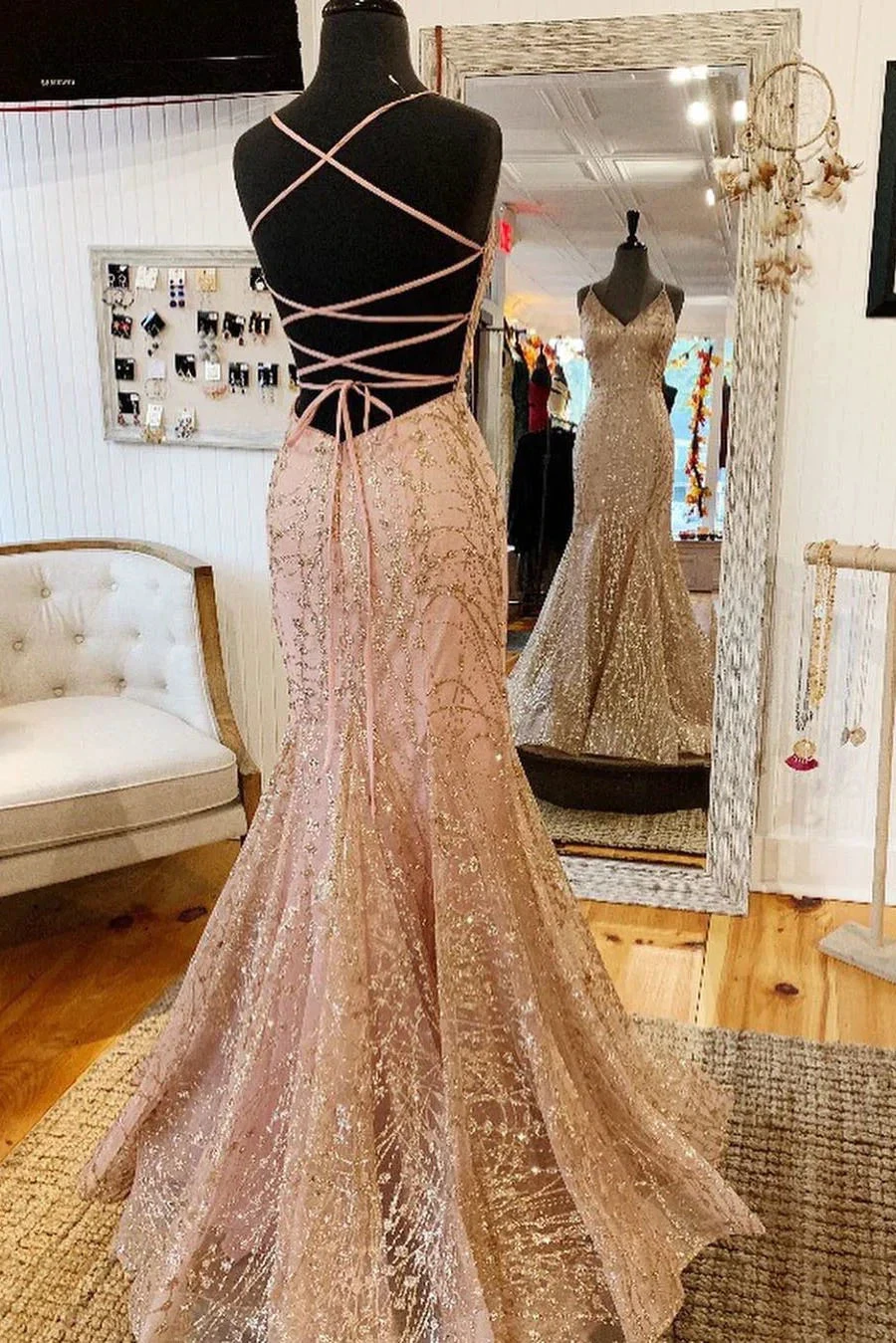 Mermaid V Neck Dark Green Prom Dress Stunning Evening Dress Y325 by simplepromdress
