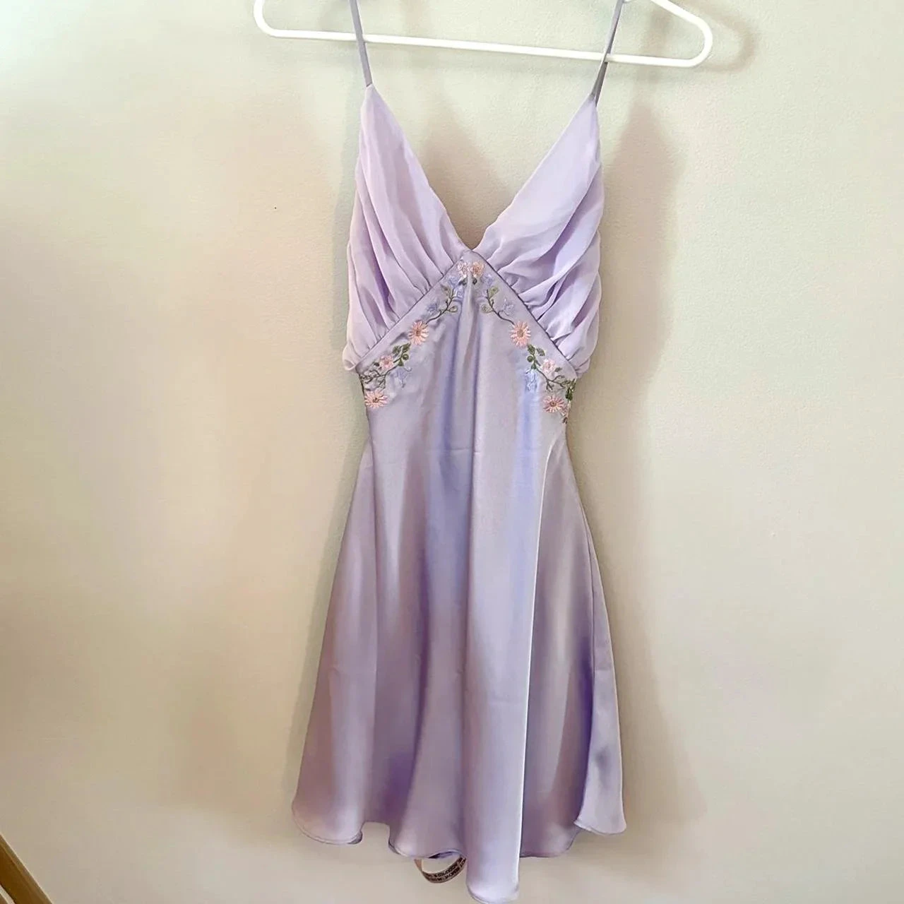 Light Purple V Neck Homecoming Dress Sexy Party Dress Y2971 by simplepromdress