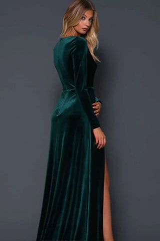 Vestido largo de terciopelo SYP14 
